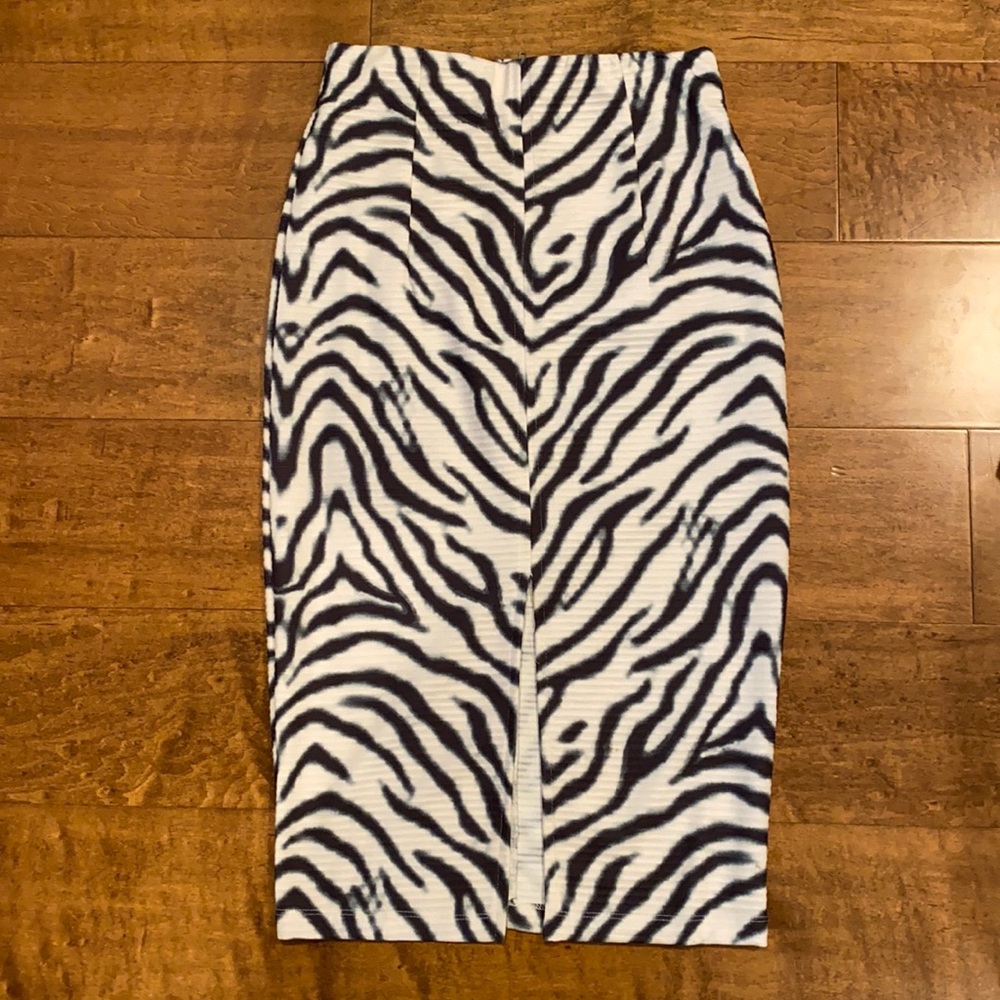 Zebra Midi Skirt